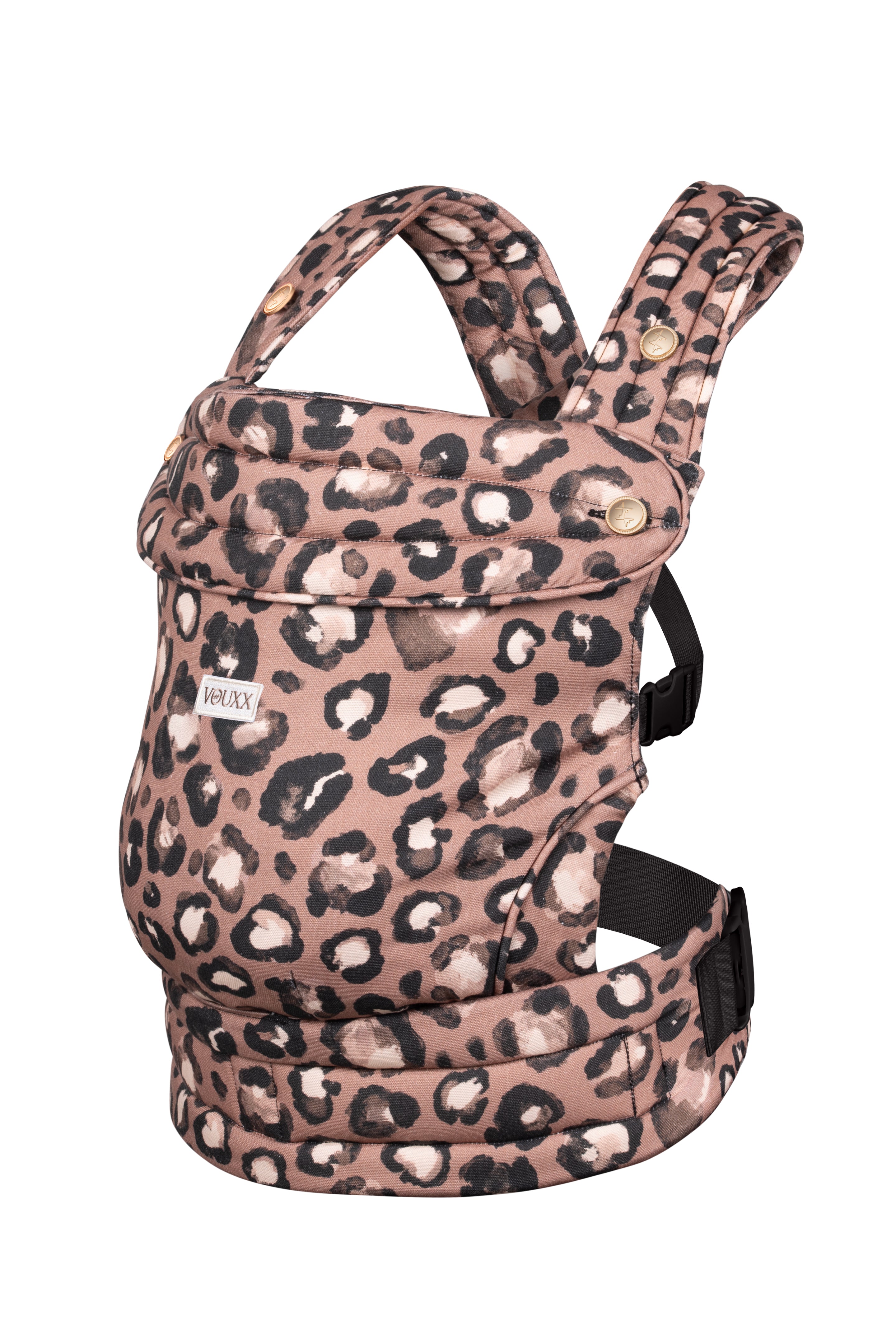 Ergonomische luipaard print babydraagzak. Gecertificeerd, ergonomisch en veilig