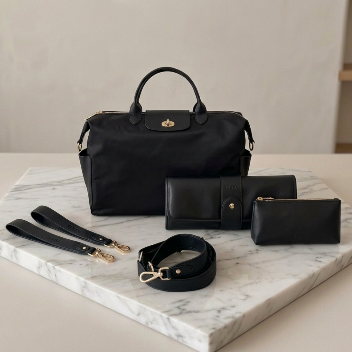 Tote bag luiertas zwart mina baie