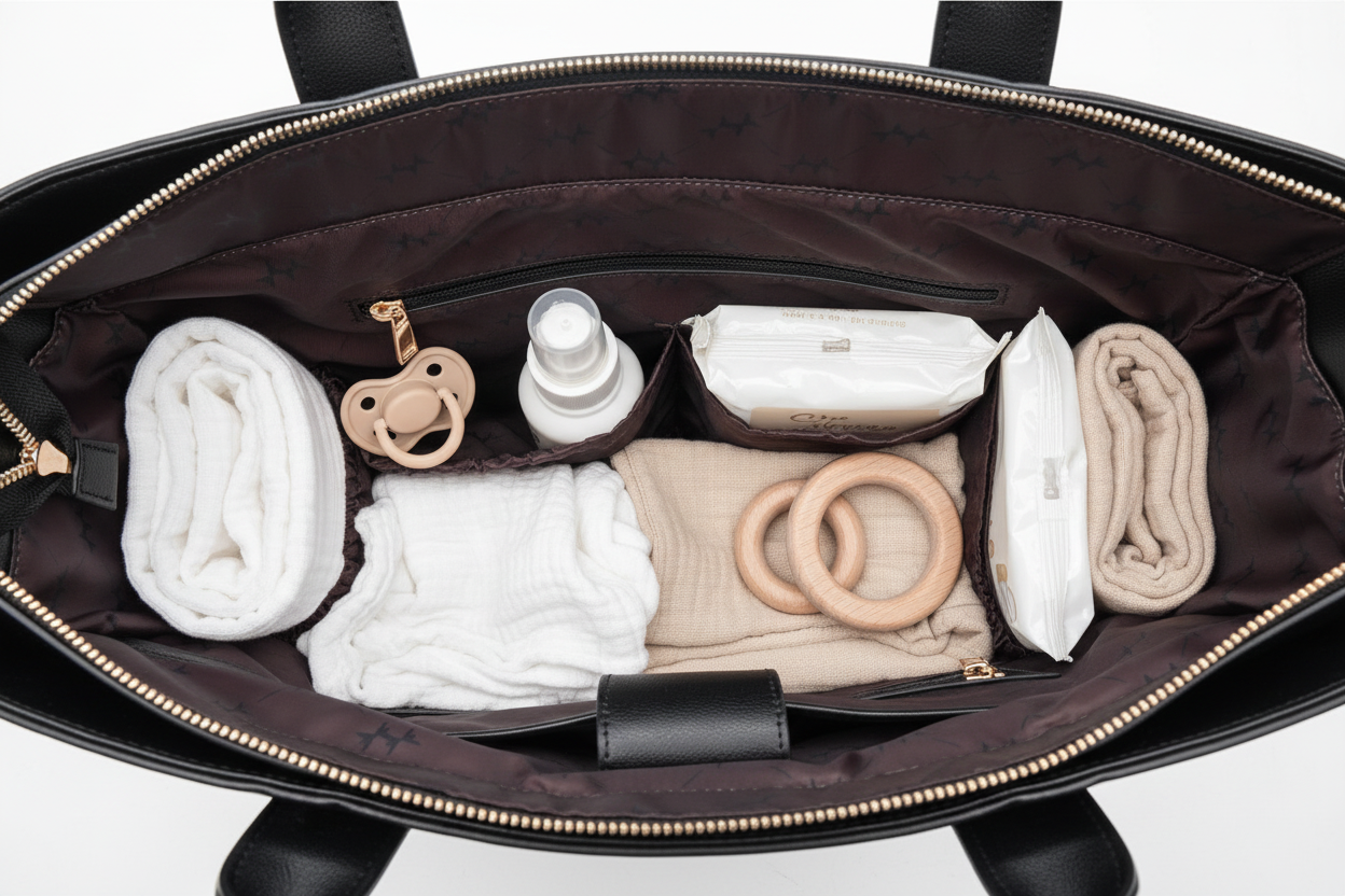 VOUXX Tote diaper bag Lina black (complete set)