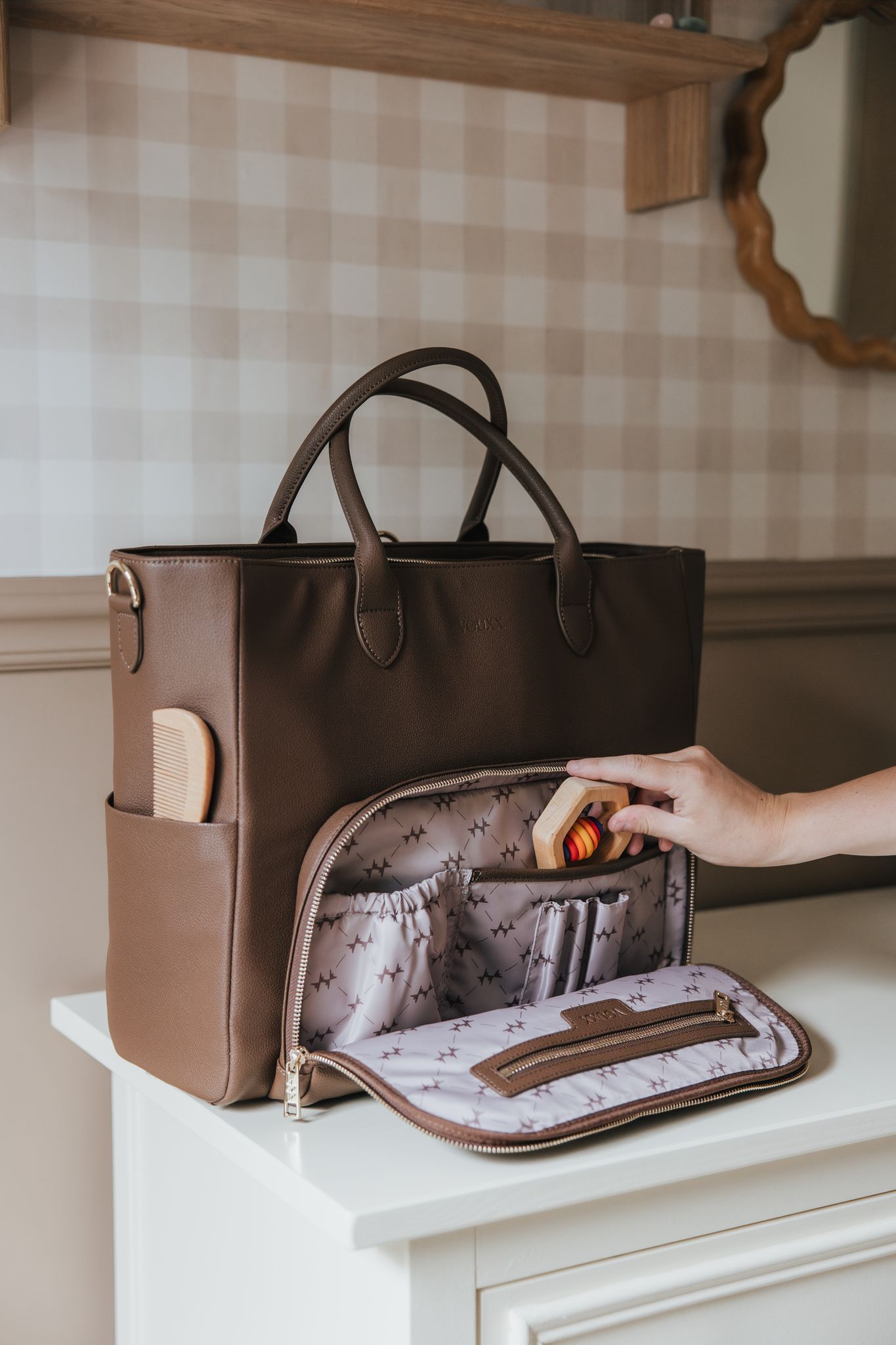VOUXX Tote diaper bag Lina brown (complete set)