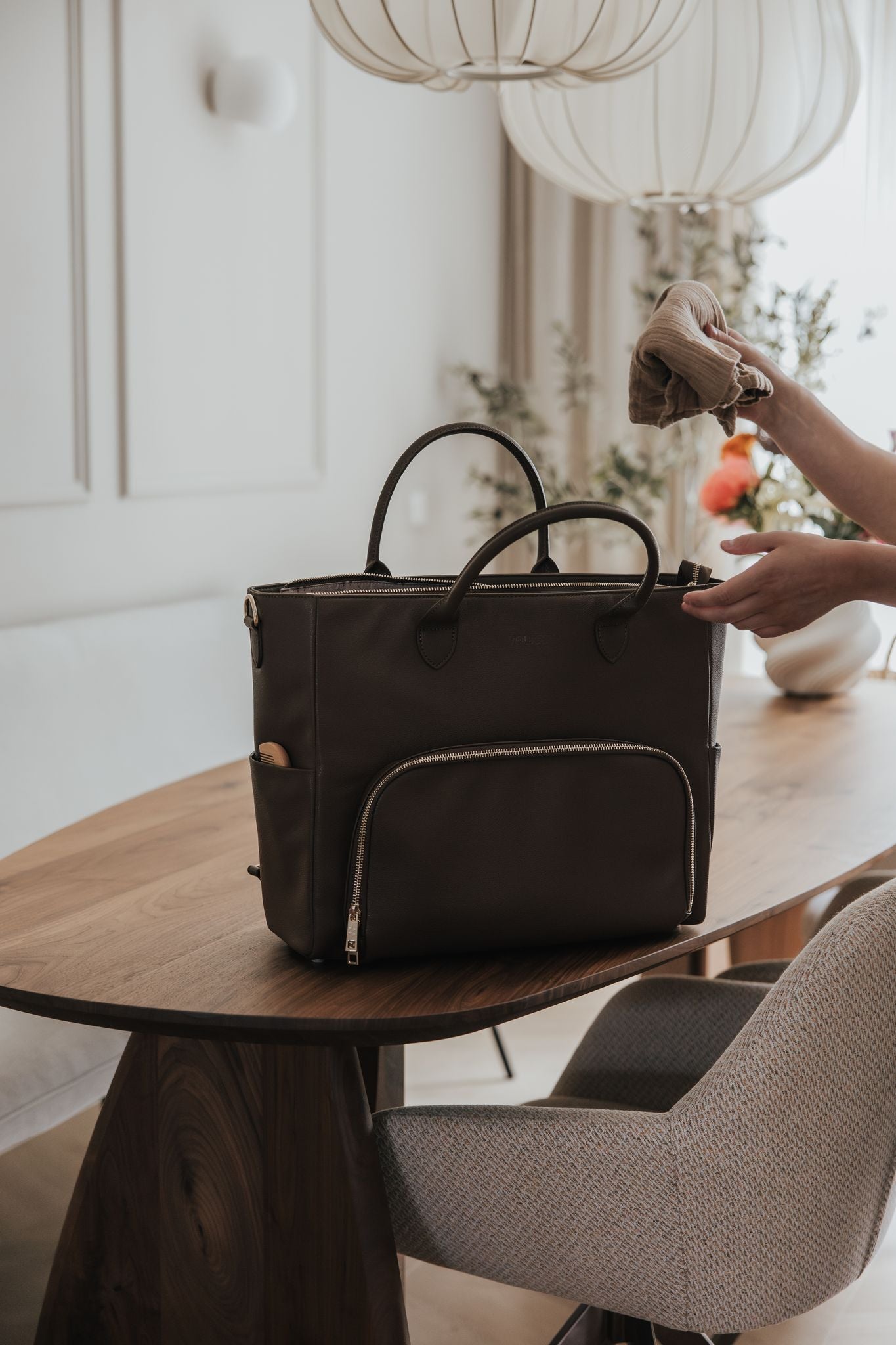 VOUXX Tote diaper bag Lina brown (complete set)